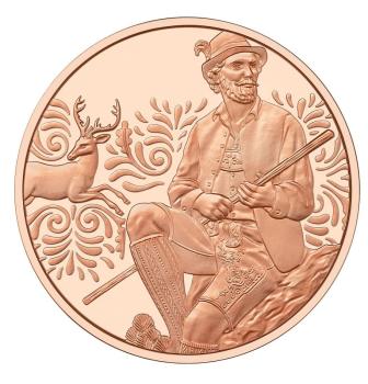 10-Euro-Kupfermünze 2025 – Motiv „Aufbrezeln Leder“, Vorderseite