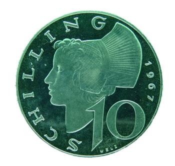 10 Schilling Silber 1967 PP