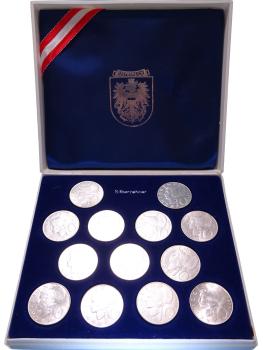 10 Schilling Silber Komplettsatz 1957 - 1973