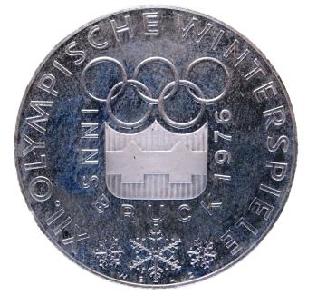 Vorderseite: 100 Schilling Silber 1974 – Olympia Innsbruck, PP