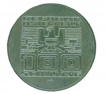 100 Schilling Silber 1974 - 1979 diverse