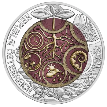 25 Euro Silber Niob 2024 Edaphon Lebendiger Boden