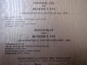 2 Euro Vatikan 2006 5 Jahre Schweizergarde