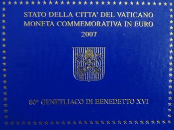 2 Euro Vatikan 2007 80. Geburtstag von Papst Benedikt XVI.