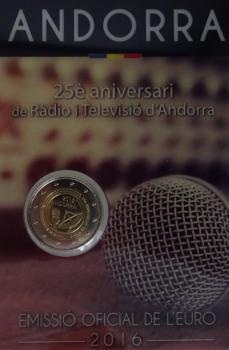 2 Euro Andorra 2016 25 Jahre Rundfunk