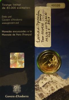 2 Euro Andorra 2017 Land in den Pyrenäen