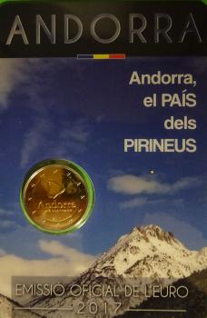 2 Euro Andorra 2017 Land in den Pyrenäen