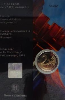 2 Euro Andorra 2018 25 Jahre Verfassung