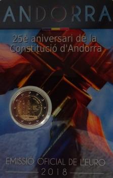 2 Euro Andorra 2018 25 Jahre Verfassung