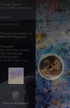2 Euro Andorra 2018 Deklaration der Menschenrechte