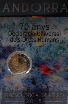 2 Euro Andorra 2018 Deklaration der Menschenrechte