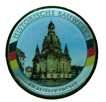 2 Euro Deutschland Frauenkirche mit Gold und Farbapplikation