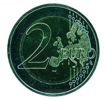 2 Euro Finnland 2017 Finnische Natur mit Farbapplikation