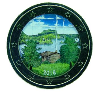2 Euro Finnland 2018 Finnische Saunakultur mit Farbapplikation
