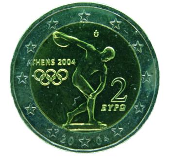 2 Euro Griechenland 2004 Olympische Sommerspiele in Athen