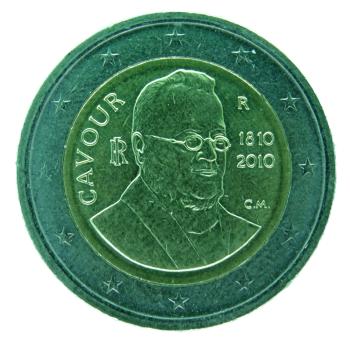 2 Euro Italien 2010 200. Geburtstag Camillo Benso Graf von Cavour