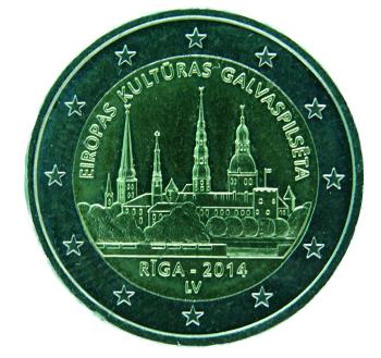 2 Euro Lettland 2014 Riga Europäische Kulturhauptstadt