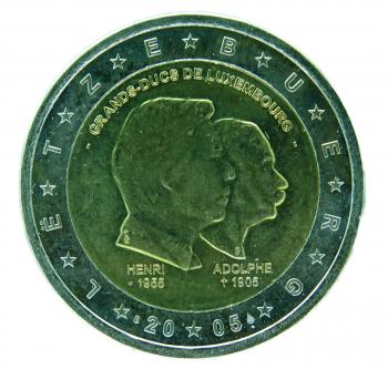 2 Euro Luxemburg 2005 Großherzog Henri und Adolphe