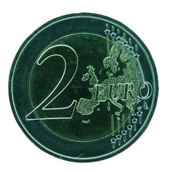 2 Euro Portugal 20108 250 Jahre Botanischer Garten Farbapplikation