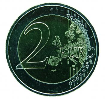 2 Euro Zypern 2017 Kulturhauptstadt Paphos mit Farbapplikation