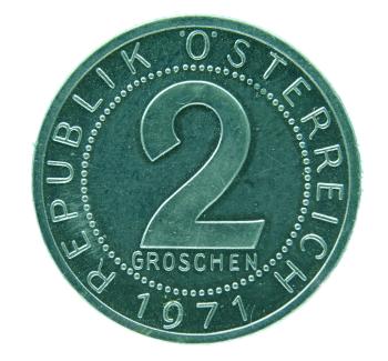 2 Groschen Alu 1971 PP