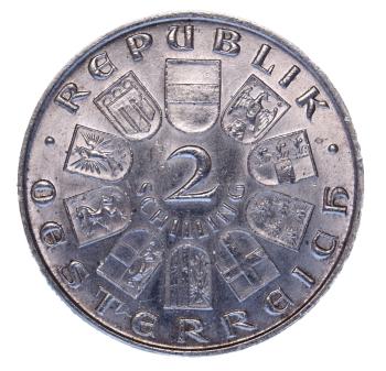 Nominalangabe auf 2-Schilling-Silbermünze 1930