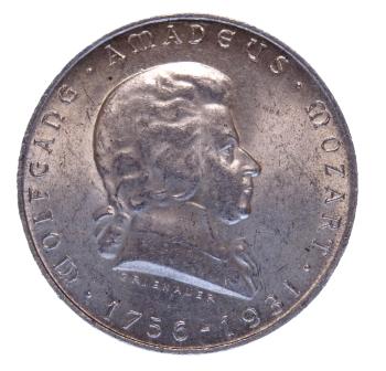 2 Schilling Silber 1931 Wolfgang Amadeus Mozart