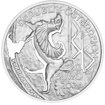 Rückseite der 20-Euro-Silbermünze 2024 Der Handel