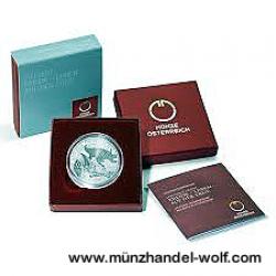 20 Euro Silbermünze 2014 – Kreide: Leben auf der Erde mit Dinosauriern im Etui