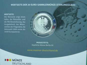20 Euro Silber 2020 300. Geburtstag Freiherr von Münchhausen