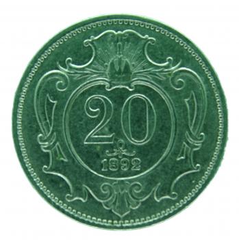 20 Heller 1892 Franz Joseph I.