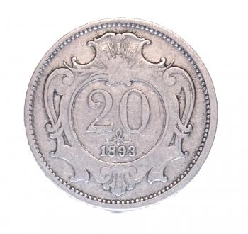 20 Heller 1893 Franz Joseph I.