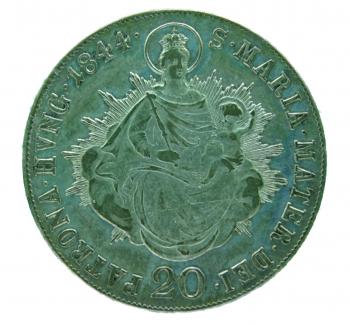 20 Kreuzer Silber 1844 B Ferdinand I.