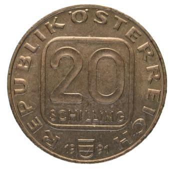 20 Schilling 1991 – Georgenberger Handfeste – Rückseite