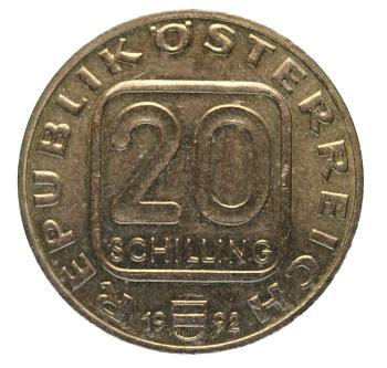 Österreich 20 Schilling 1992 – Gedenkmünze „200 Jahre Diözese Linz“, Rückseite