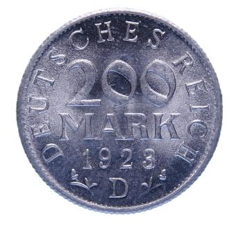 200 Mark 1923 – Weimarer Republik | Aluminium | Prägestätte München (D)