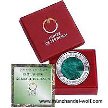 25 Euro Silber Niob 2004 150 Jahre Semmeringbahn