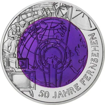25 Euro Silber Niob 2005 50 Jahre Fernsehen