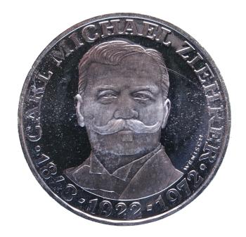 25 Schilling Silber 1972 Carl Michael Ziehrer PP Vorderseite