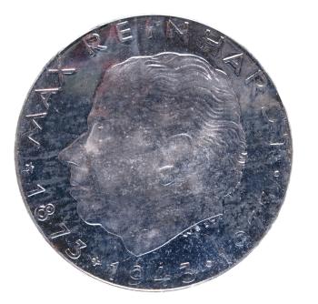 25 Schilling Silber 1973 Max Reinhardt PP Vorderseite