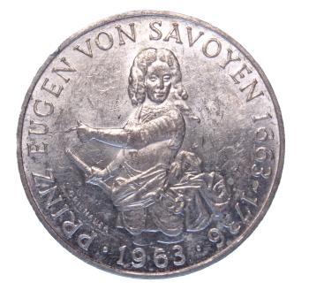 25 Schilling Silber 1963 Prinz Eugen von Savoyen Vorderseite