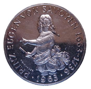 25 Schilling Silber 1963 Prinz Eugen von Savoyen Vorderseite