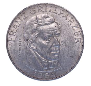 25 Schilling Silber 1964 Franz Grillparzer Vorderseite