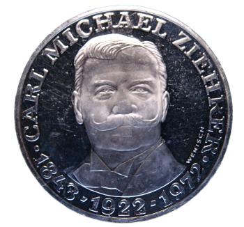 25 Schilling Silber 1972 Carl Michael Ziehrer PP Vorderseite