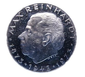25 Schilling Silber 1973 Max Reinhardt PP Vorderseite