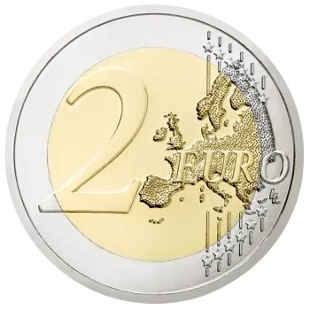 2 Euro Österreich 2018 – 100 Jahre Republik Österreich – Wertseite