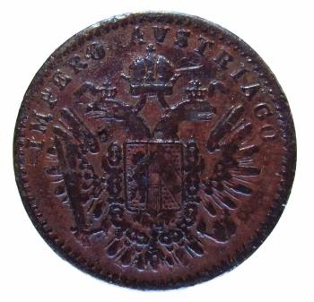 3 Centesimi 1852V Kupfermünze – Franz Joseph I. – Venedig – österreichisches Kaiserreich