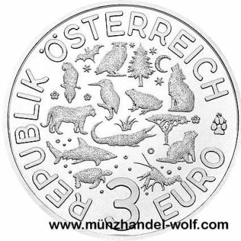 3 Euro Tier Taler 2018 Papagei