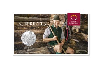 10-Euro-Silbermünze 2025 – Motiv „Aufbrezeln Leder“, Handgehoben im Blister