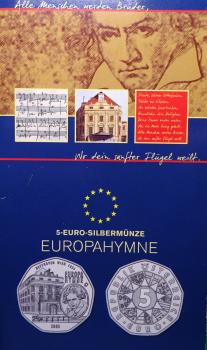 5 Euro Silber 2005 Europahymne Hgh Blister